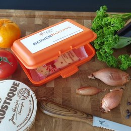 Werbe-Lunchbox aus Kunststoff bedruckt