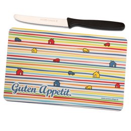 Frühstücksbrett aus Resopal vierfarbig bedruckt für TDWERBEGRAFIK