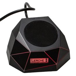 Geo Induktionsladegerät mit LED hinterleuchteten Akzenten und Logo-Gravur