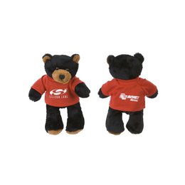 Weiche Plüschbären, Teddybär mit Zertifikat und bedrucktem Logo-T-shirt