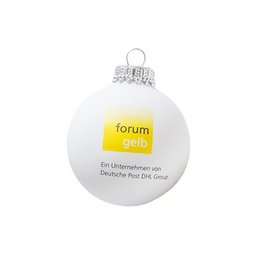 Schöne bedruckte Weihnachtskugel bedruckt für die Deutsche Post Ag