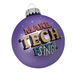 Werbe-Weihnachtskugel aus Glas mit 5-farbigem Motivdruck