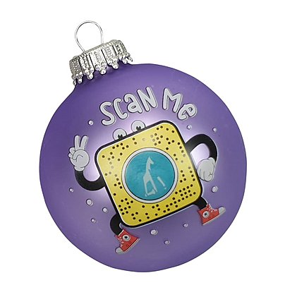 Werbe-Weihnachtskugel aus Glas mit 5-farbig bedruckt