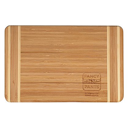 Nachhaltiges Werbe-Brotzeitbrett Bambus, individuell lasergraviert