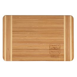 Nachhaltiges Werbe-Brotzeitbrett Bambus, individuell lasergraviert