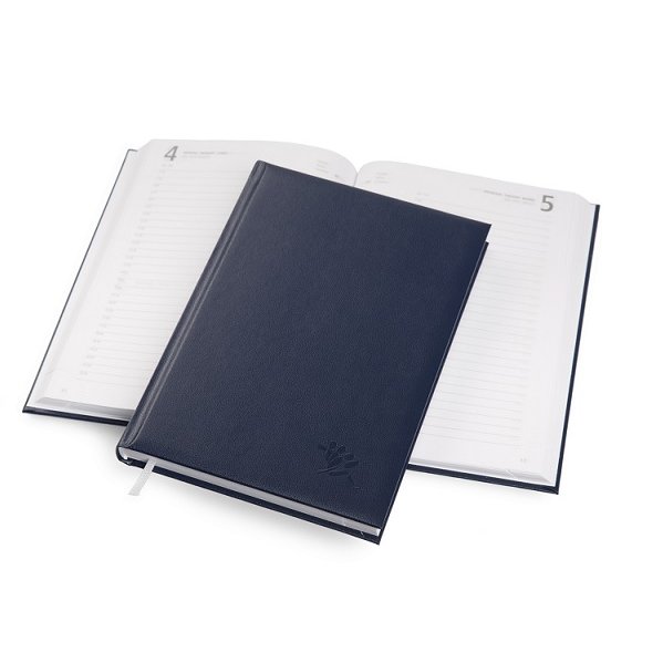 Werbe-Buchkalender mit Blindprägung