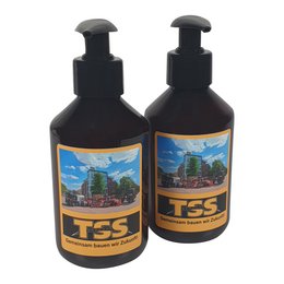 Werbe-Seifenspender mit individuellem Digitaldruck auf der Vorderseite