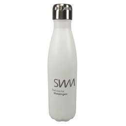 Werbe-Edelstahl-Trinkflasche mit individueller Logo-Lasergravur