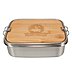 Werbe-Lunchbox aus Edelstahl mit Bambusdeckel