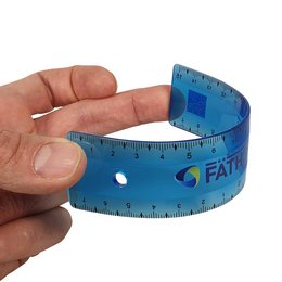 Lineal mit Werbung bedruckt aus biegbarem Kunststoff