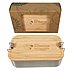 Werbe-Lunchbox metall, Bambus-Holzdeckel mit Logo-Lasergravur