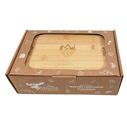 Werbe-Lunchbox mit logo-gelaserten Bambusdeckel 