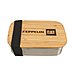 Lunchbox Nature edelstahl mit Bambusdeckel. Mit Logo-Einbrand