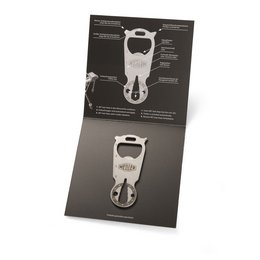 Richartz Werbe-Multitool aus rostfreiem Edelstahl, mit 14 Funktionen und individueller Lasergravur