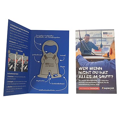 Werbemultifunktionstool aus Edelstahl für die Bau- und Industriebranche