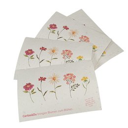 Samenpapier-Postkarte mit Werbedruck