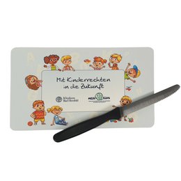 Werbe-Resopalbrett mit vierfarbigem Motiv