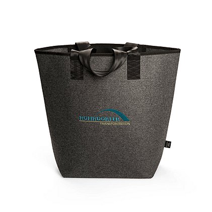 Werbe-Tasche NEW Classic aus Filz für den Rohrdorfer Betontransport bestickt