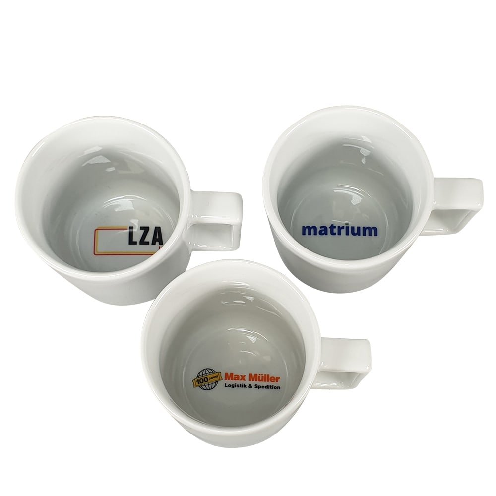 Coole Werbetasse mit Innendruck mehrfarbig