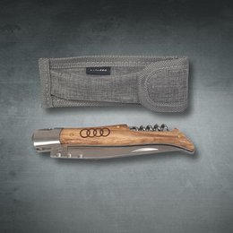 Werbe- Taschenmesser mit Korkenzieher und Lasergravur für Audi 