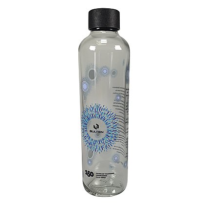 Werbe-Trinkflasche aus recycelten Glas, 100 % Made in Germany