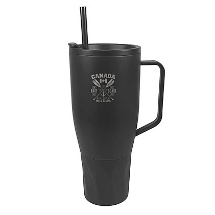 Werbe-Vakuum-Thermoflasche Wembley XXL aus doppelwandigem, recycelten Edelstahl