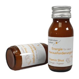 Veganer WErbe-Orange-Ingwer Werbe-Vitamin-Shot