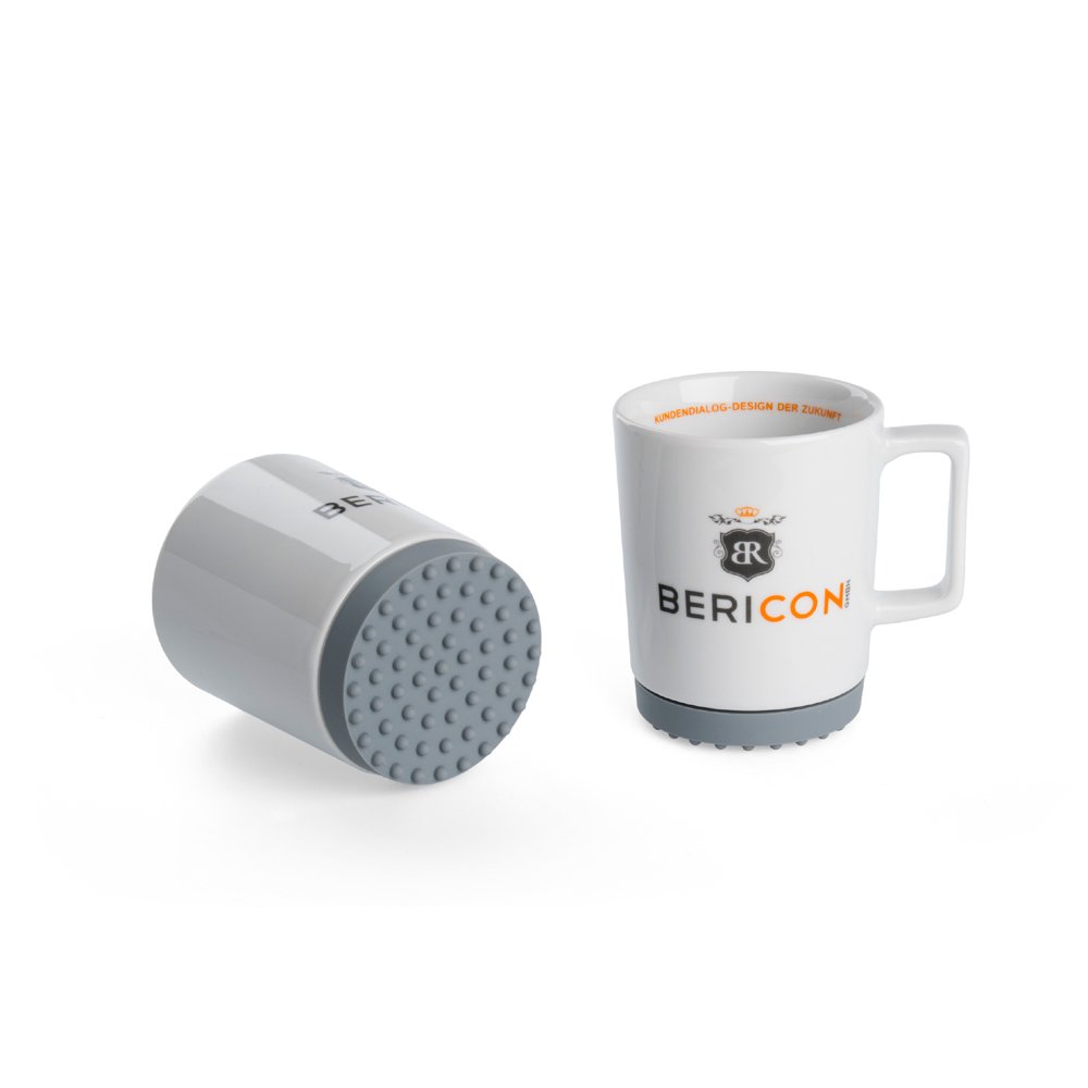 Werbebecher Softpad Mug mit Firmenlogo für die Bericon GmbH