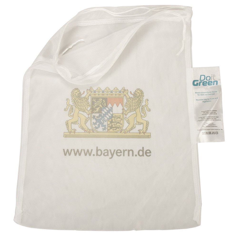 Nachhaltige Obst- und Gemüsebeutel mit Logo-Bedruckung Freistaat Bayern als Werbeartikel