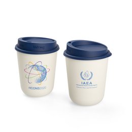 Wiederverwendbarer Coffee to go Becher mit Werbedruck