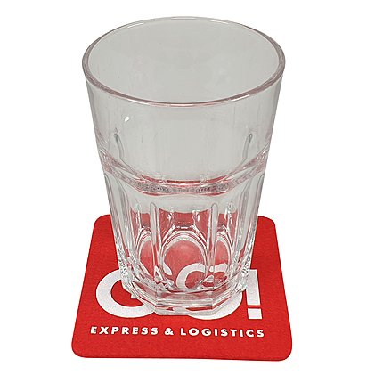 Werbe-Wollfliz Untersetzer aus 100% Merinowolle 