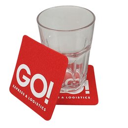 Bedruckter Werbe-Wollfliz Untersetzer 