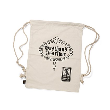 Nachhaltiger Werbe-Rucksack-Zugbeutel aus Bio-Baumwolle mit individuellem Werbedruck