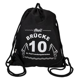 bedruckter Rucksack- Zugbeutel mit Hauptfach und zusätzlicher Reißverschlusstasche, viele Farben