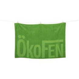 Werbehandtuch mit Hochtief-Einwebung