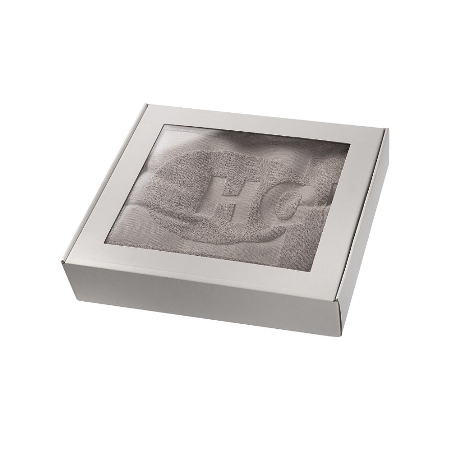 Zwirnfrottiertuch mit Hochtiefeinwebung in Geschenkkarton