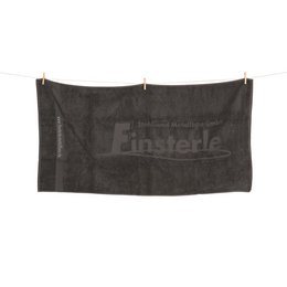 Duschtuch 70 x 140 schiefergrau mit Hochtief-Einwebung