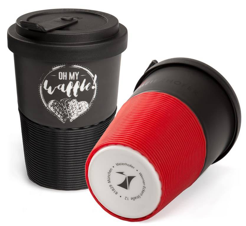 Coffee to go Becher aus Porzellan bedrucken