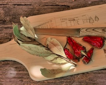 Frühstücksbrett mit Logo bedruckt