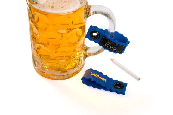 Maßkrugband mit beschreibbarer Tafelfolie