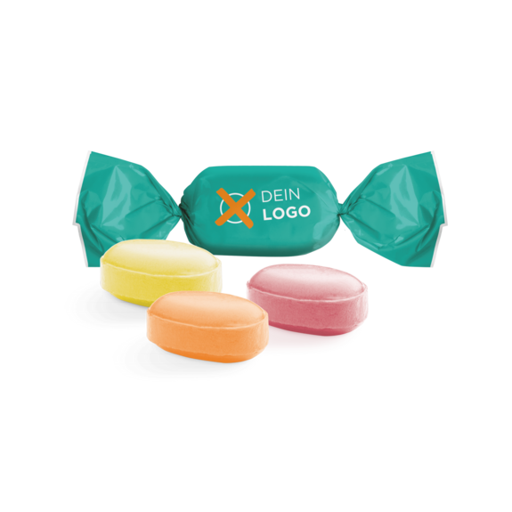 Bonbons als Wahlkampf-Streuartikel mit Partei-Logo bedruckt 