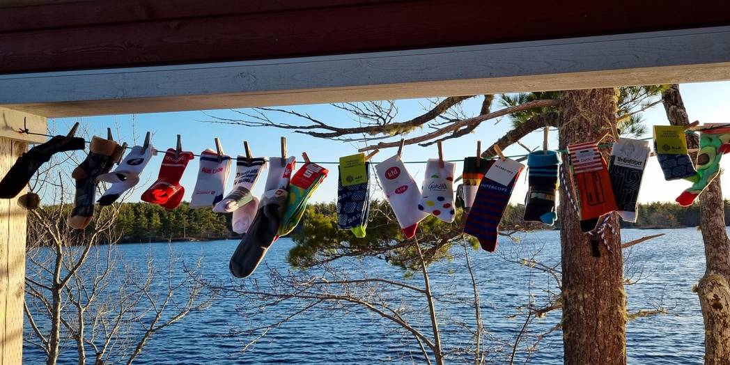 Socken-mit-Logo