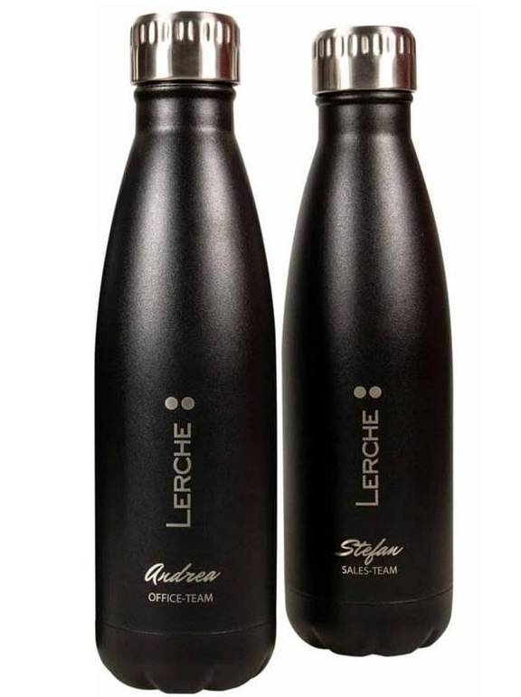 Thermosflasche mit Namensgravur oder Aufdruck des Namens