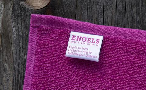 Handtuch mit Weblabel