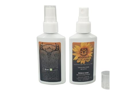  LSF 50 Sonnenschutzspray mit Werbe-Body-Label für To Go 