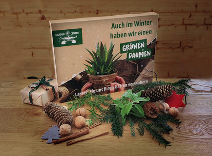 individuell bedruckbarer Indoorgarten als Adventskalender mit 24 Pflanzensamen