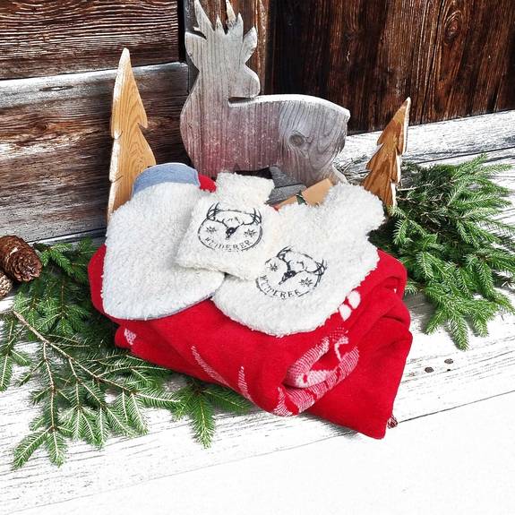 Wärmflasche mit Firmenlogo als Weihnachts-Werbegeschenk