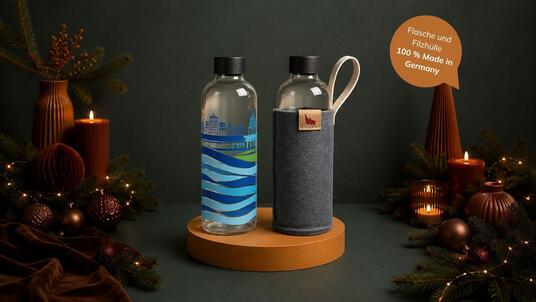 Art Bottle: Die bedruckbare Design Glas-Trinkflasche. Werbeartikel Made in Germany!