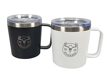 Werbe-Tasse aus Edelstahl mit Lasergravur