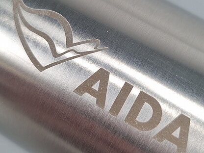 Lasergravur als Werbeanbringung für AIDA Werbemittel